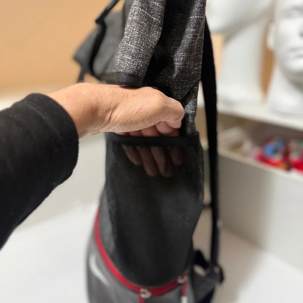 Polyester,Nike Sport Golf Backpack III Roll Top Nike Black and Red Men's